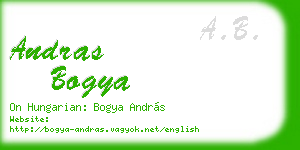 andras bogya business card